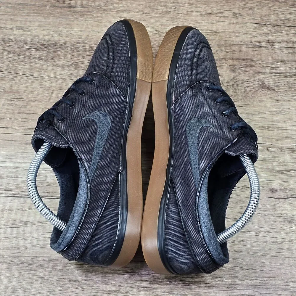 Nike SB Zoom Stefan Janoski Men’s Size 8.5 Black Canvas Gum Sneakers (333824-020 - Picture 6 of 9